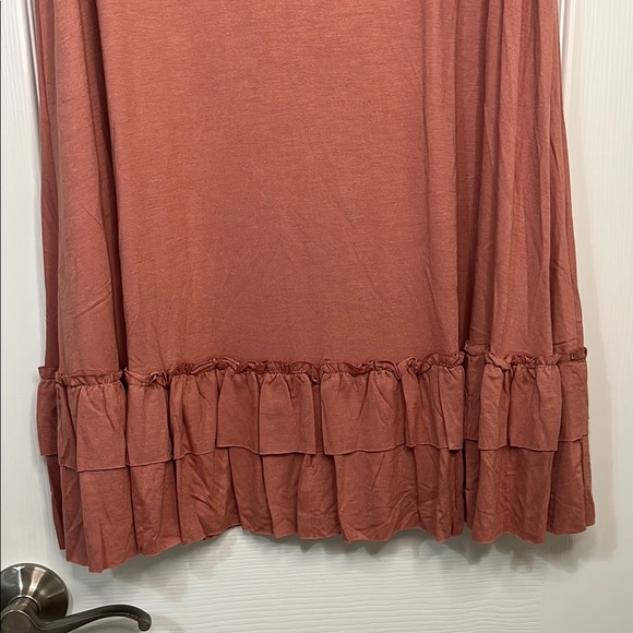 Easel Sleeveless Blush Pink Ruffle Hem Dress - Picture 6 of 6